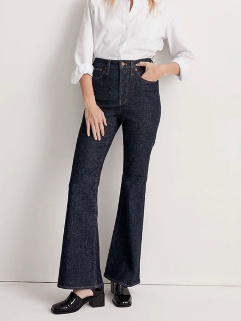 Madewell Perfect Vintage Flare Jean Jeans Dark Wash Sz 29 Essential Denim